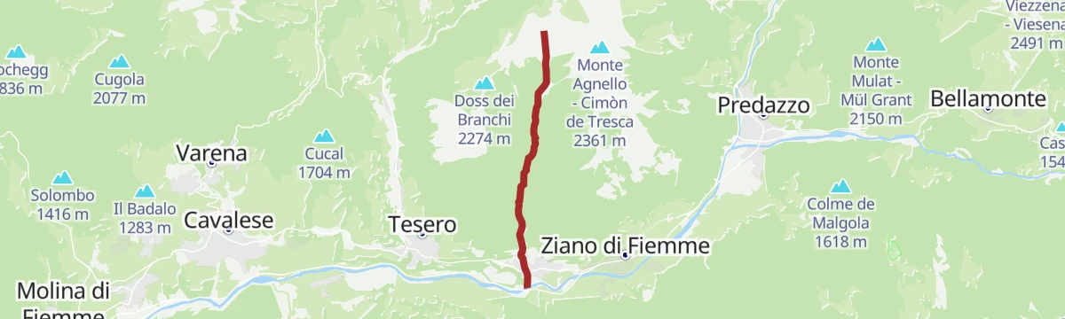 Route map: Rio Bianco E6